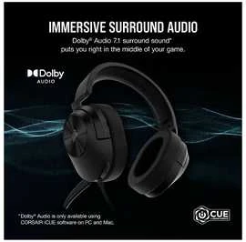 Žaidimų ausinės Corsair HS55 Surround Headset Carbon, Juodos