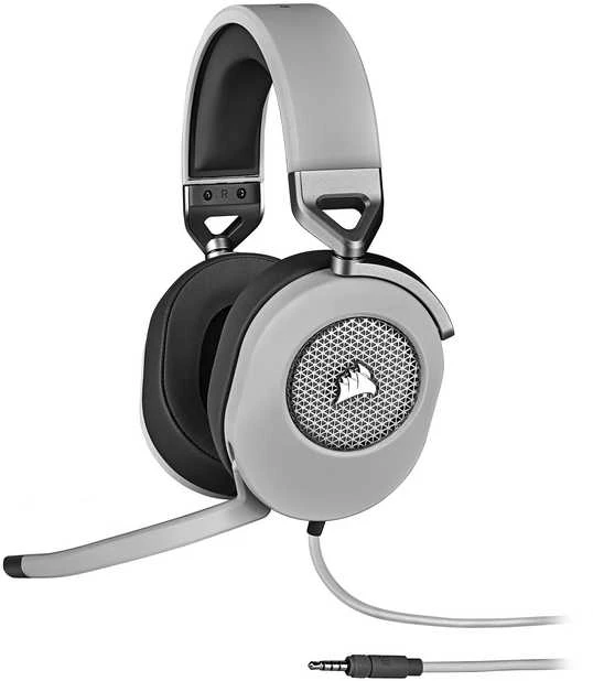 Corsair HS65 erdvinio garso ausinės, Su laidu, Baltos