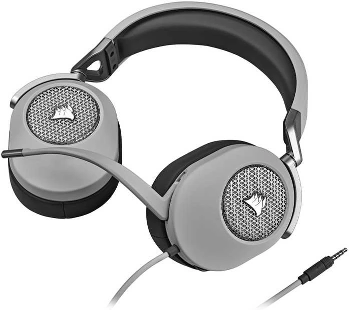 Corsair HS65 erdvinio garso ausinės, Su laidu, Baltos