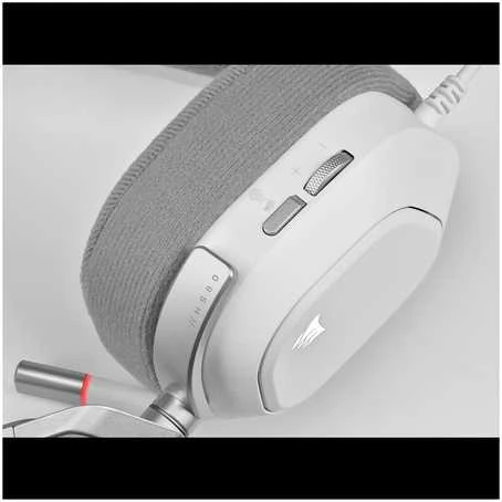Corsair Ausinės Žaidimams HS80 RGB Su mikrofonu, Baltos, Over-Ear Su laidu