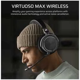 Corsair Microsystems Corsair VIRTUOSO MAX, Belaidės, Gaming, Ausinės, Juodas, Carbon