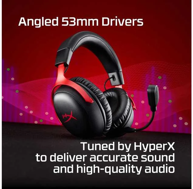 HyperX Cloud III S belaidės ausinės su 53 mm garsiakalbiais