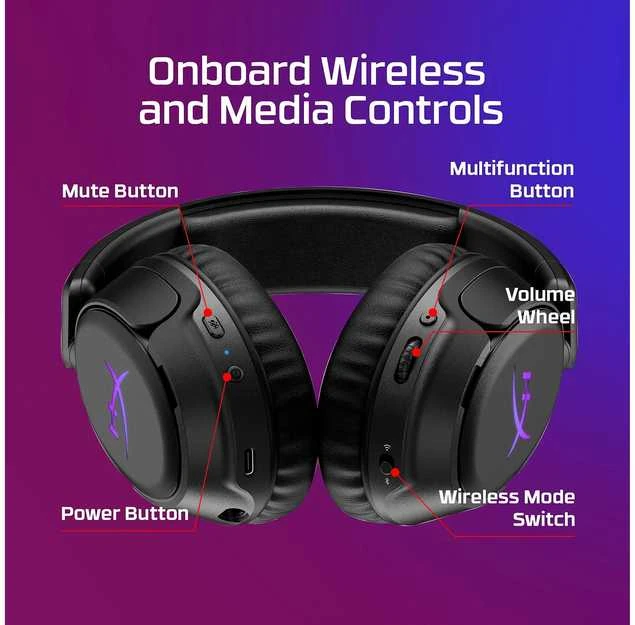 Ausinės HyperX Cloud Flight 2 Belaidės juoda