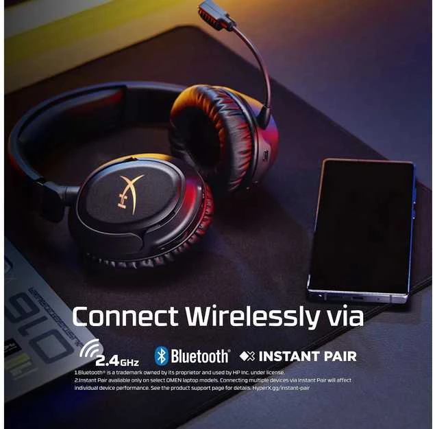 Ausinės HyperX Cloud Flight 2 Belaidės juoda