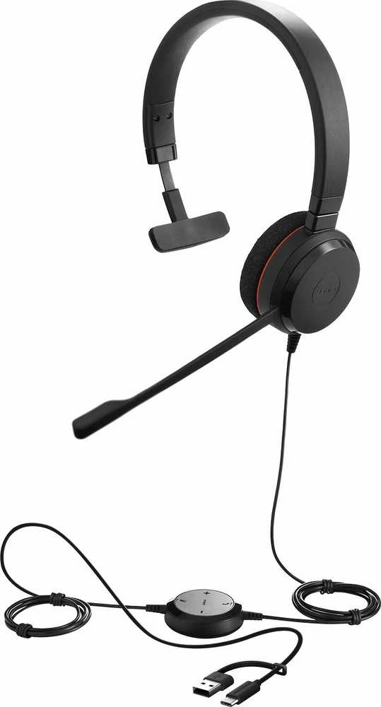 Jabra Evolve 20 SE mono ausinės su valdymo pulteliu