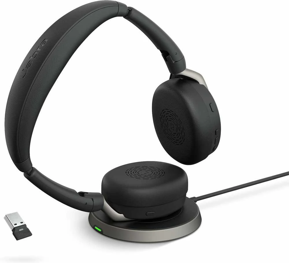 Jabra Evolve2 65 Flex UC Stereo - Ausinės - with belaidės charging pad