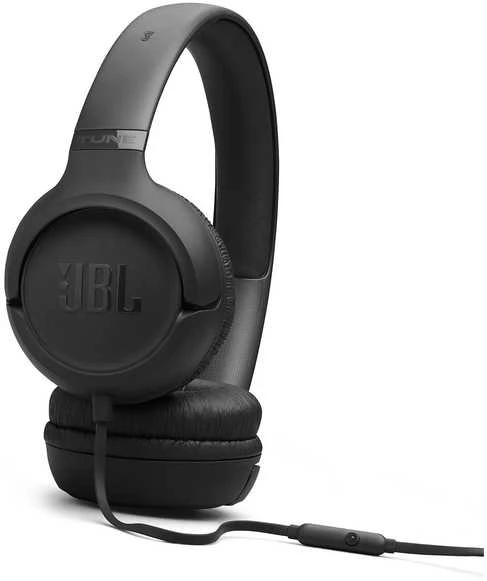 Juodos JBL Tune laidinės ausinės su mikrofonu