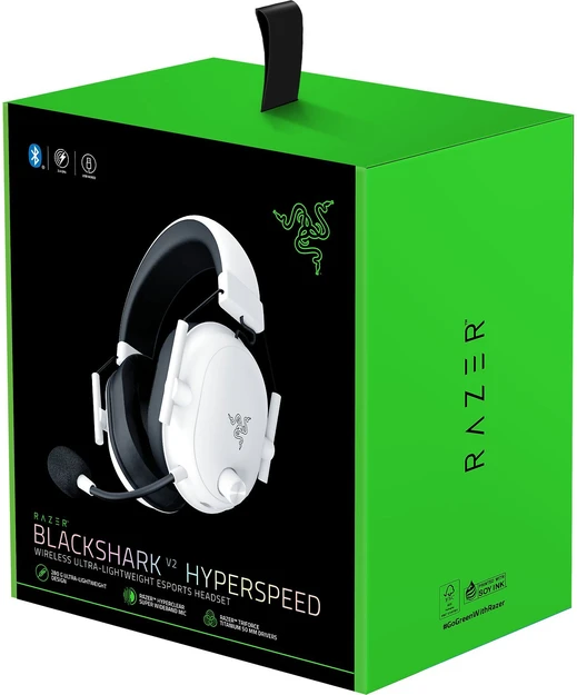 Belaidės žaidimų ausinės Razer BlackShark V2 HyperSpeed, baltos, naudotos