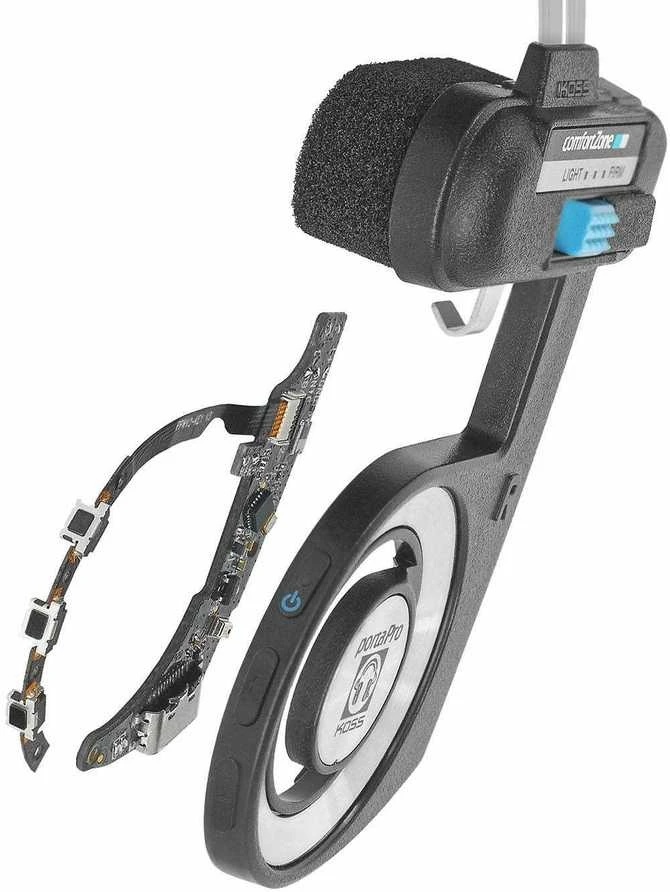 Koss PortaPro belaidžių ausinių išardytas mechanizmas