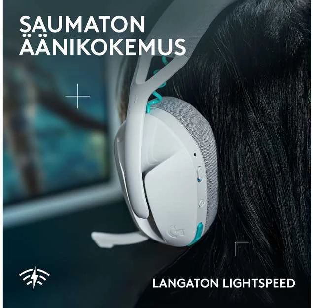 Žaidimų ausinės Logitech G321 baltos spalvos