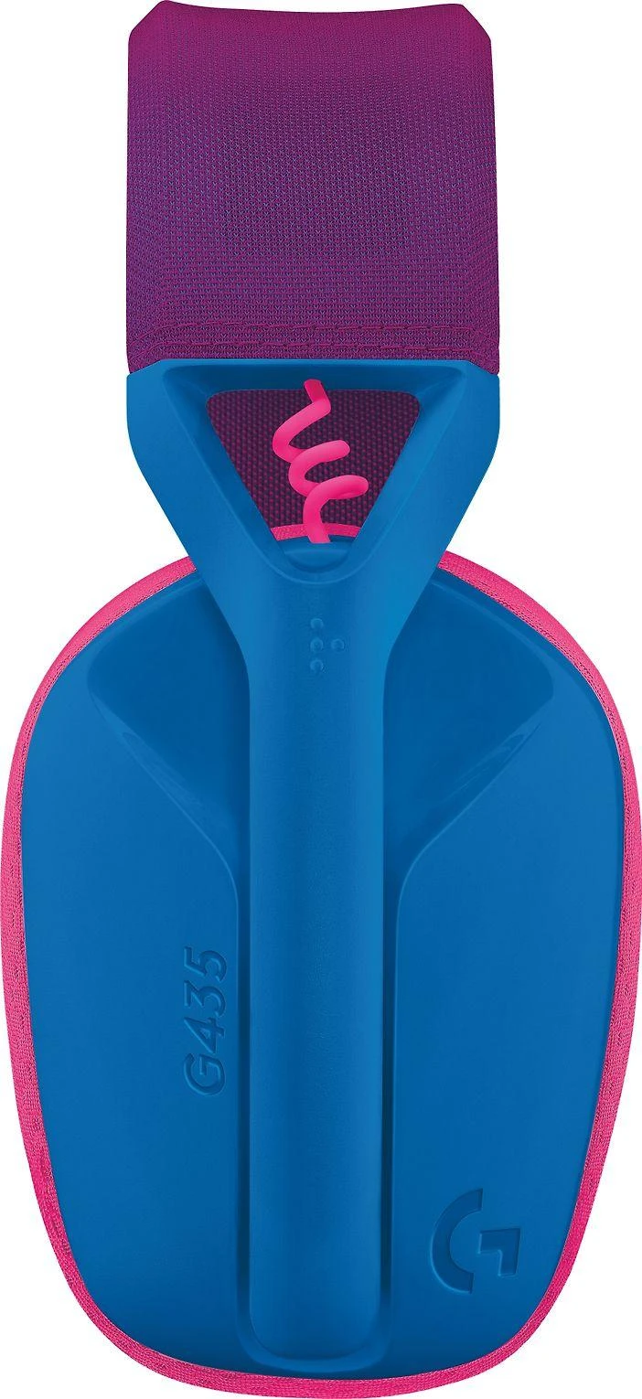 Žaidimų ausinės Logitech G435 Lightspeed, mėlynos/rožinės spalvos