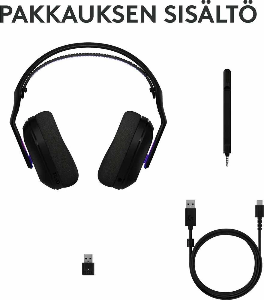 Logitech G522 Lightspeed Belaidės  Ausinės Žaidimams, Juodos