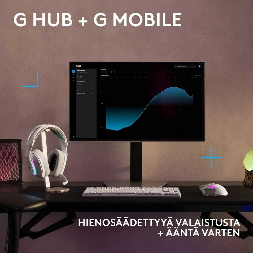 Ausinės Logitech G522 Baltas