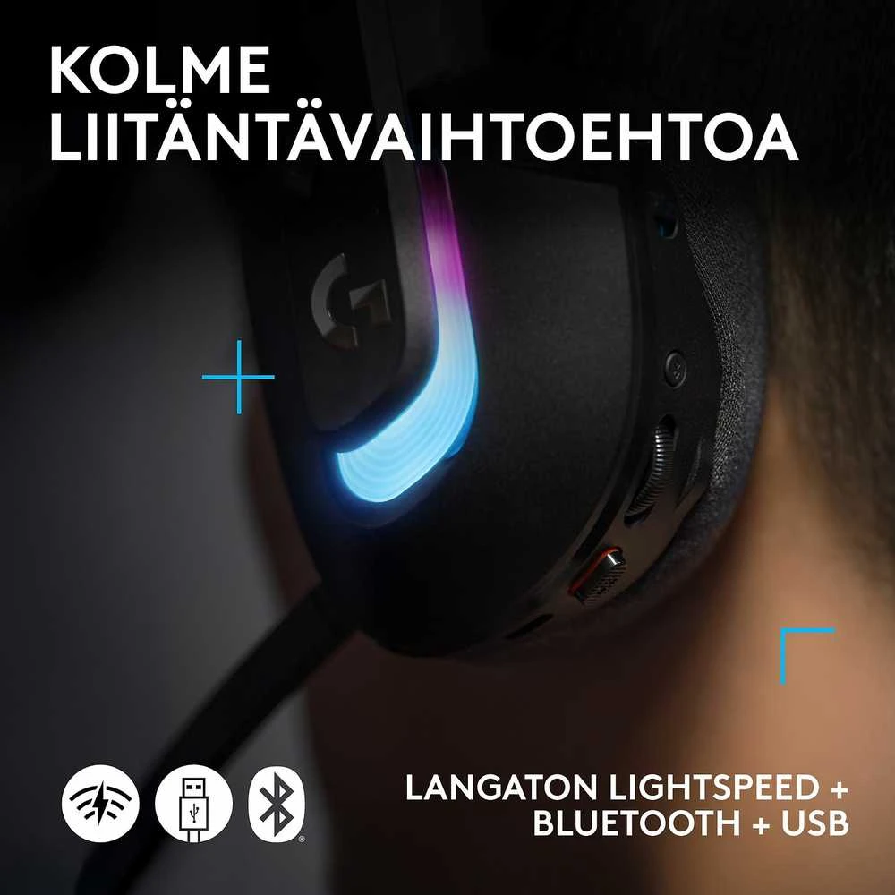 Logitech G522 Lightspeed Belaidės  Ausinės Žaidimams, Juodos