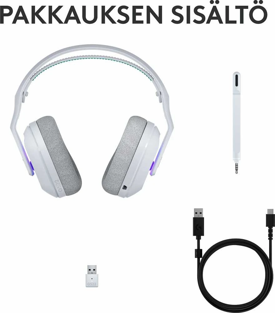 Ausinės Logitech G522 Baltas