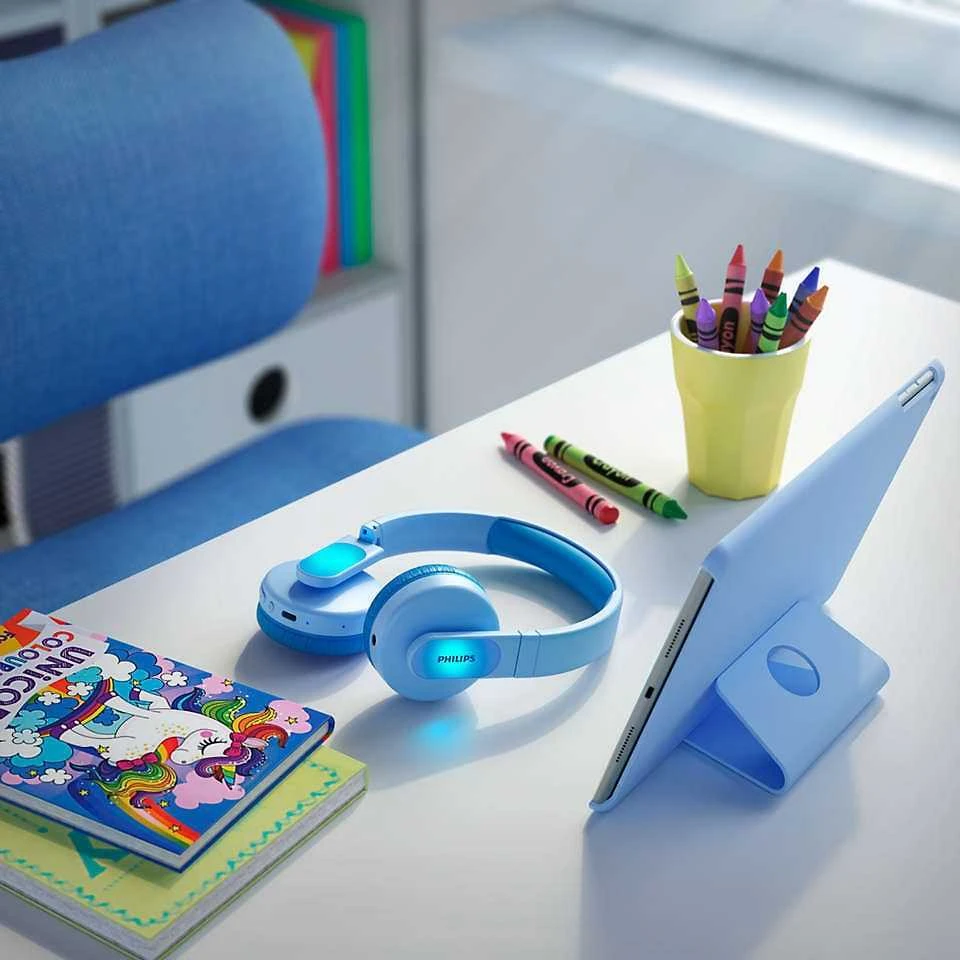Vaikiškos belaidės ant ausų dedamos ausinės Philips TAK4206BL/00, Mėlynos