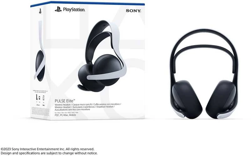 Sony Playstation 5 PULSE Elite Belaidės ausinės su dėklu, Balta