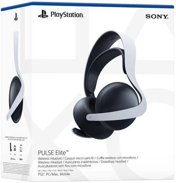 Sony Playstation 5 PULSE Elite Belaidės ausinės su dėklu, Balta