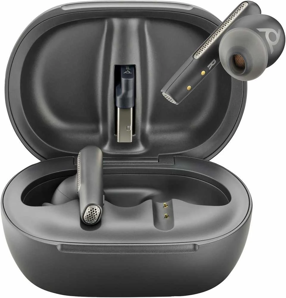 Ausinės Hewlett Packard (HP) HP Poly Voyager Free 60+ UC M Carbon Juodas Earbuds +BT700 USB-C Adapteris +Jutiklinis ekranas Charge Case