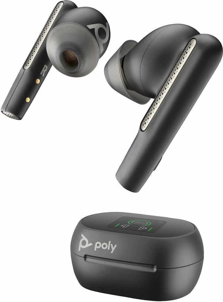 Ausinės Hewlett Packard (HP) HP Poly Voyager Free 60+ UC M Carbon Juodas Earbuds +BT700 USB-C Adapteris +Jutiklinis ekranas Charge Case