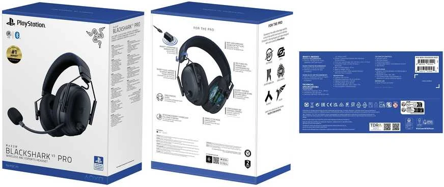 Razer BlackShark V3 Pro skirta PlayStation Ausinės Žaidimams, Over-Ear,Belaidės, Juodas | Razer