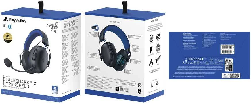 „Razer“ žaidimų ausinės, skirtos „PlayStation“ | „BlackShark V3 X HyperSpeed“ | Juodas