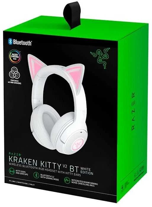 Razer | Ausinės | Kraken Kitty V2 BT | Taip | Bluetooth | Už ausų | Belaidės