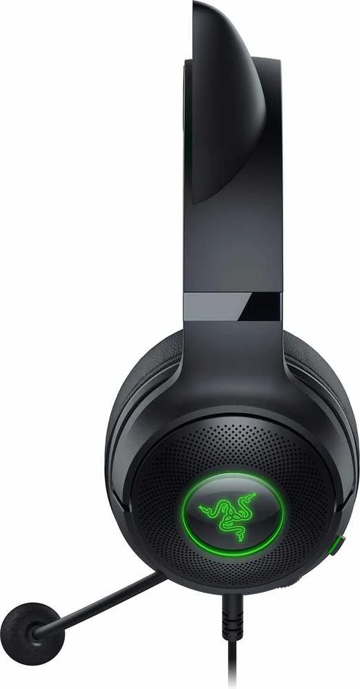 Razer Kraken Kitty V2 žaidimų ausinės su šviečiančiu logotipu