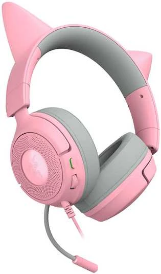 Razer Kraken Kitty V3 X rožinės ausinės su katės ausimis