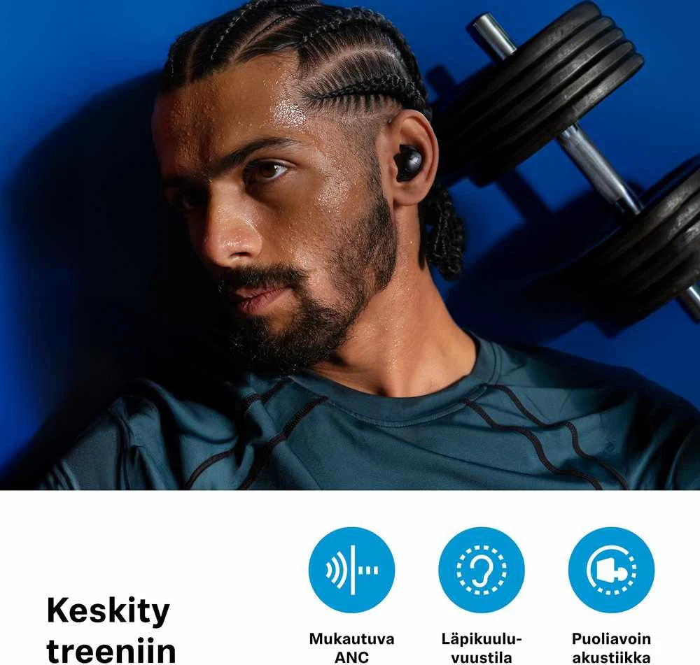 Sennheiser Momentum Sport ausinės, Juodos