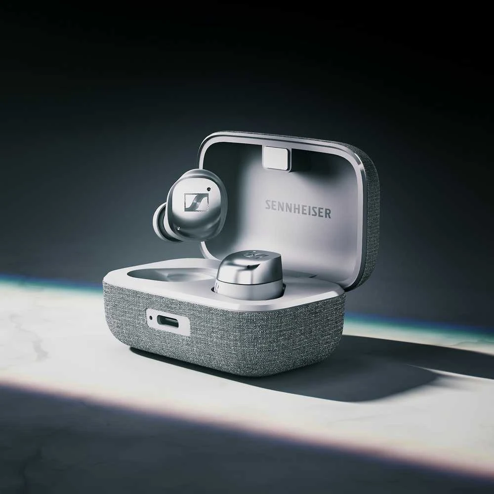 Sennheiser Momentum 4 TWS ausinės, Sidabrinės spalvos