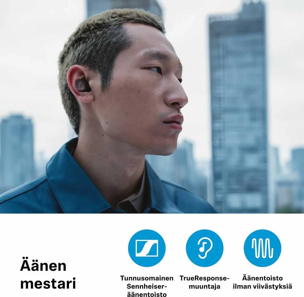 Sennheiser Momentum 4 TWS ausinės, Juodos