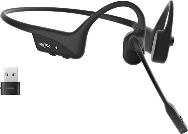 Shokz OpenComm2 ausinės su mikrofonu ir USB adapteriu