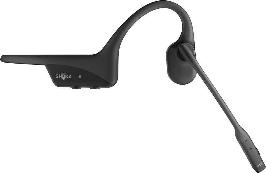 SHOKZ OpenComm2 UC 2025 Upgrade Belaidės Bluetooth Bone Conduction Vaizdo konferencijos Ausinės su USB-C įkrovimo prievadu ir USB-A adapteriu | 16 val. pokalbio laikas, 29 m Belaidės diapazonas, 1 val. įkrovimo laikas | Apima triukšmą slopinantį mikrofoną Boom ir Dongle, Juodas