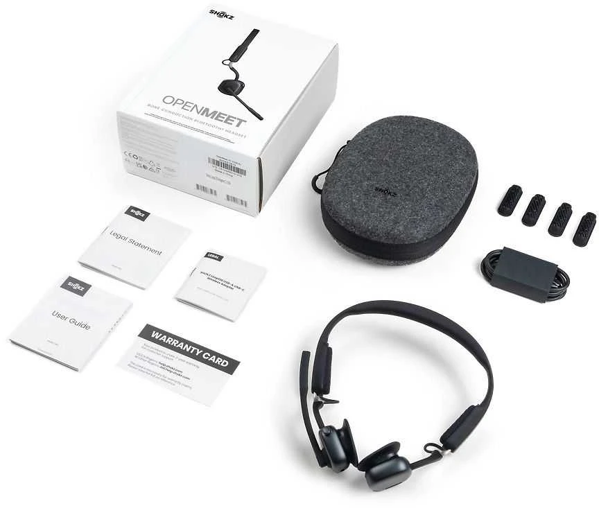 SHOKZ OpenMeet Belaidės Bluetooth Bone Conduction Videoconferencing Ausinės