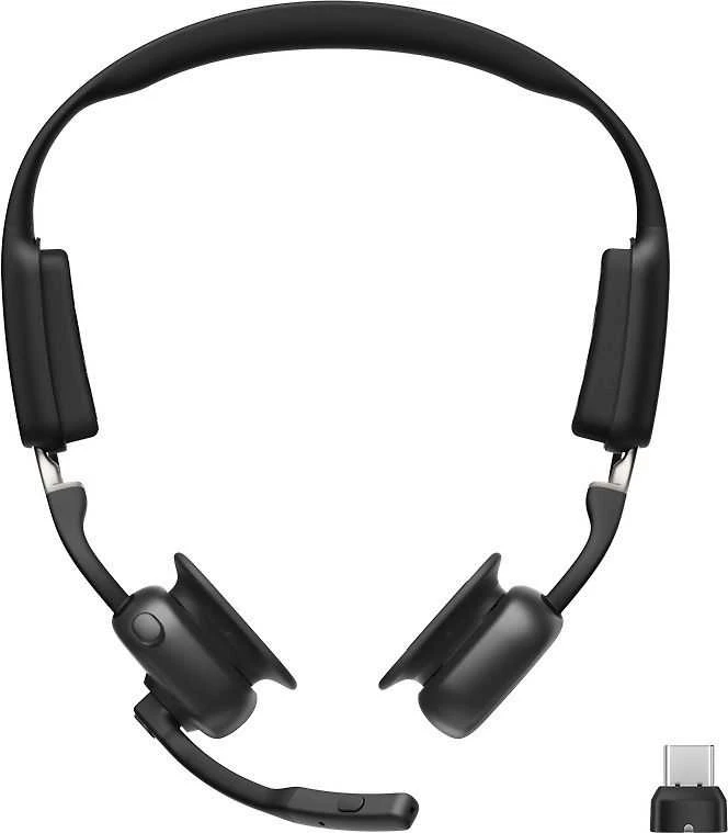 Shokz OpenMeet ausinės su mikrofonu ir USB-C adapteriu
