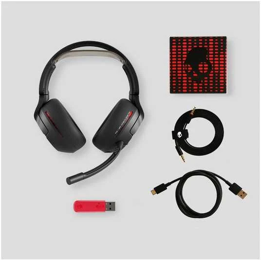 Skullcandy Crusher PLYR 720 Bluetooth Belaidės Over-ear Ausinės with Mic, BT 5.3, skirta PS5, Nintendo Switch, Juodas EU (S6PCW-T963)