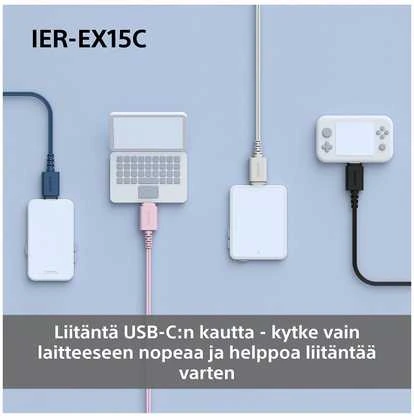 Sony Earbuds | IER‑EX15C | su laidu | į ausis įkišamos | Mikrofonas | Juodas
