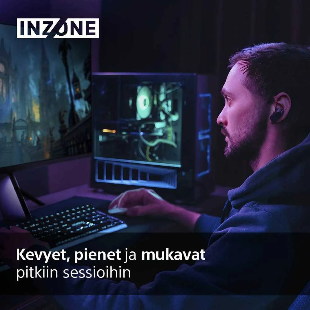 INZONE belaidės triukšmą slopinančios žaidimų ausinės, Juodos