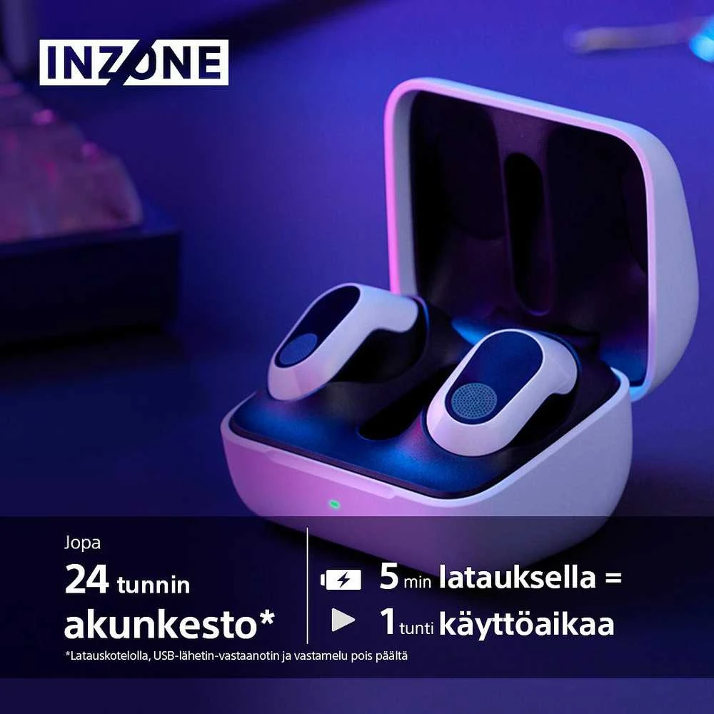 Sony INZONE Buds belaidės žaidimų ausinės, Baltos