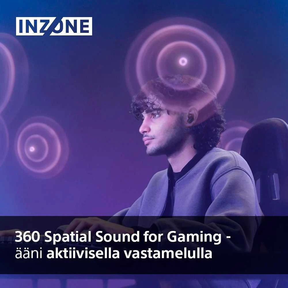 INZONE belaidės triukšmą slopinančios žaidimų ausinės, Juodos