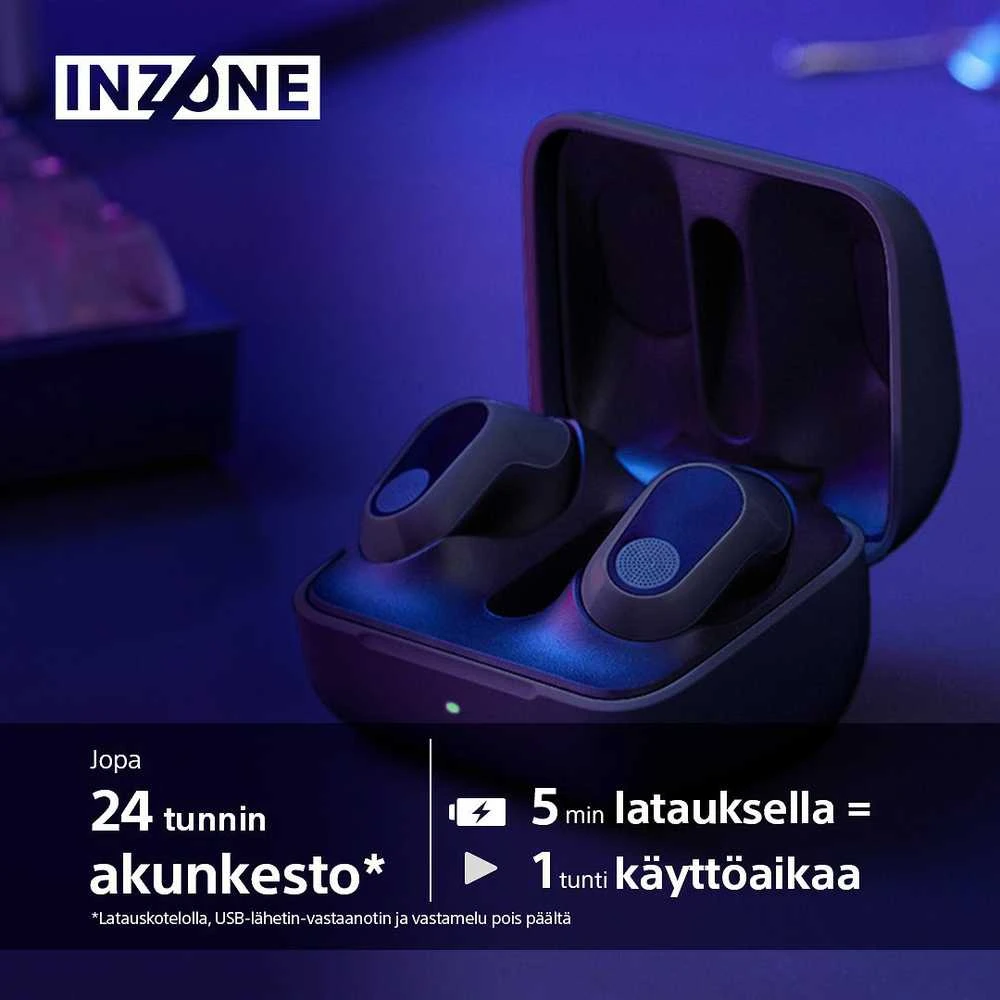 INZONE belaidės triukšmą slopinančios žaidimų ausinės, Juodos