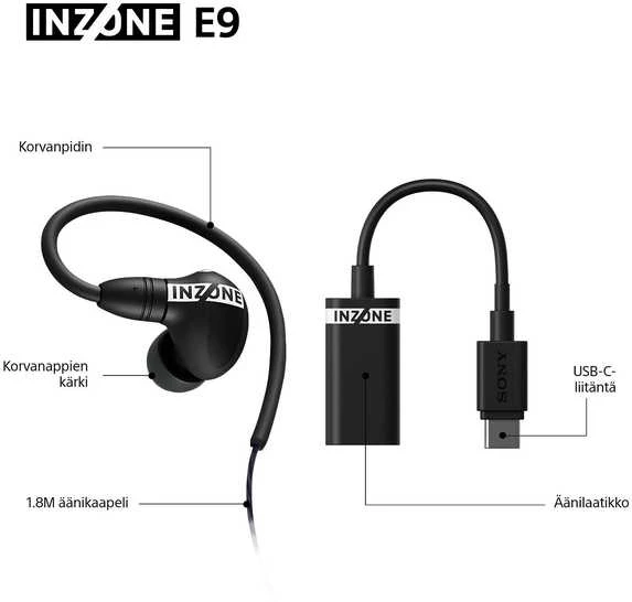 Ausinės Sony INZONE E9 Juodas