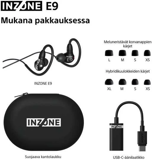 Ausinės Sony INZONE E9 Juodas