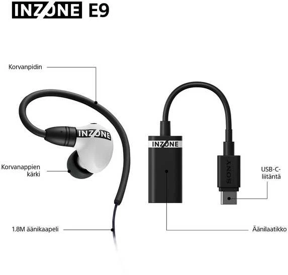 Ausinės Sony INZONE E9 Baltas