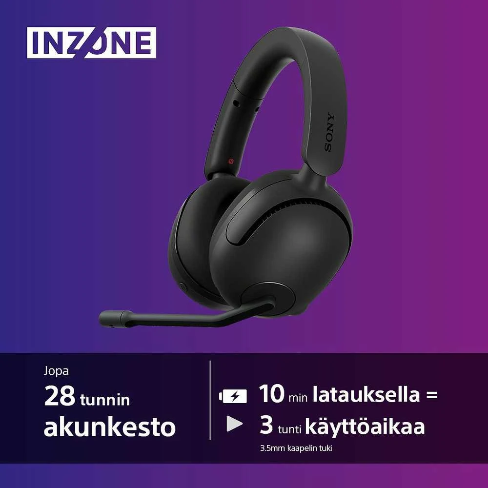 Sony INZONE H5 ausinės, Juodos
