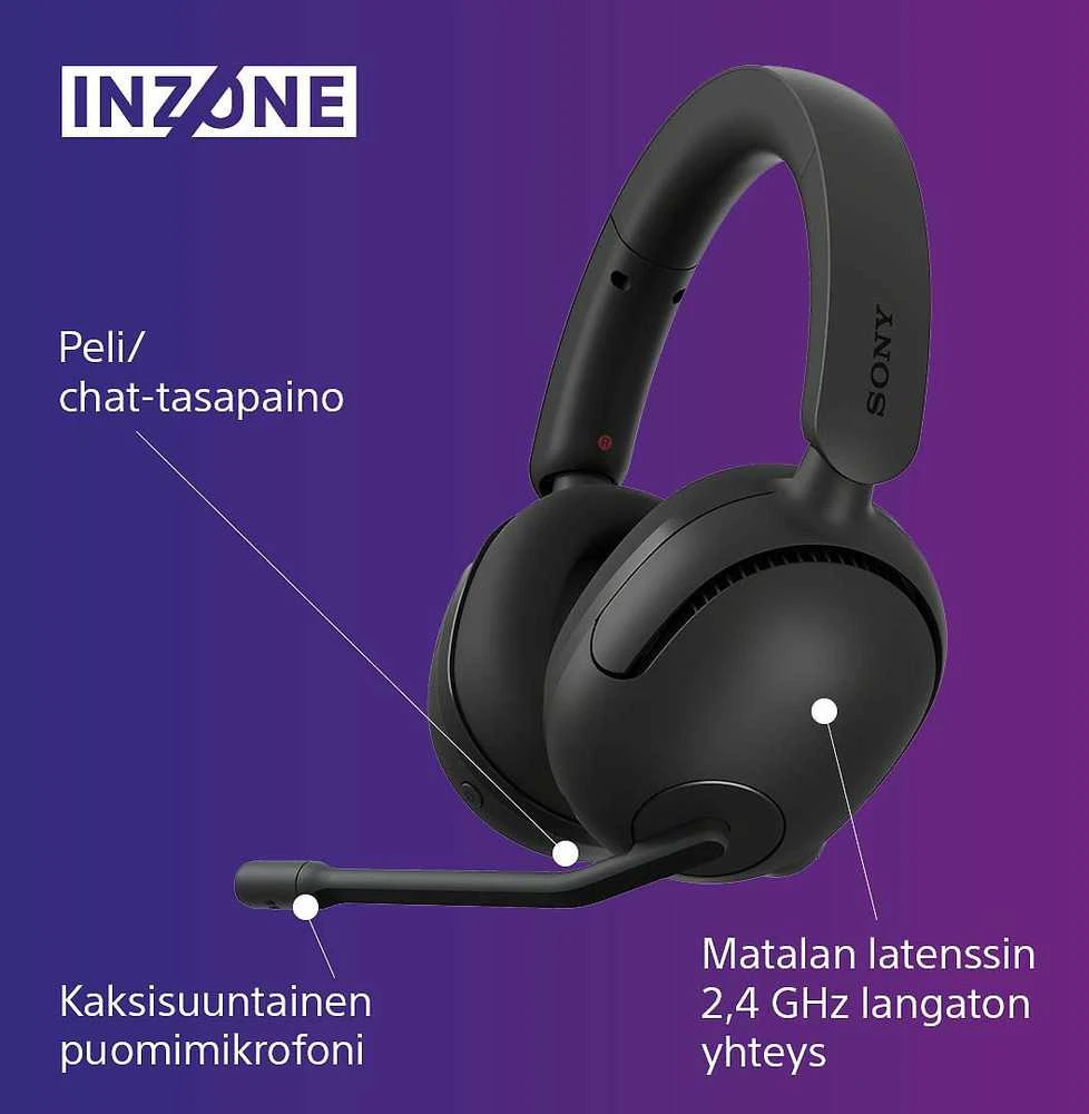 Sony INZONE H5 ausinės, Juodos