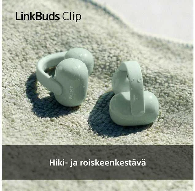 Sony LinkBuds WF-LC900 žalios ausinės su spaustuko laikikliu