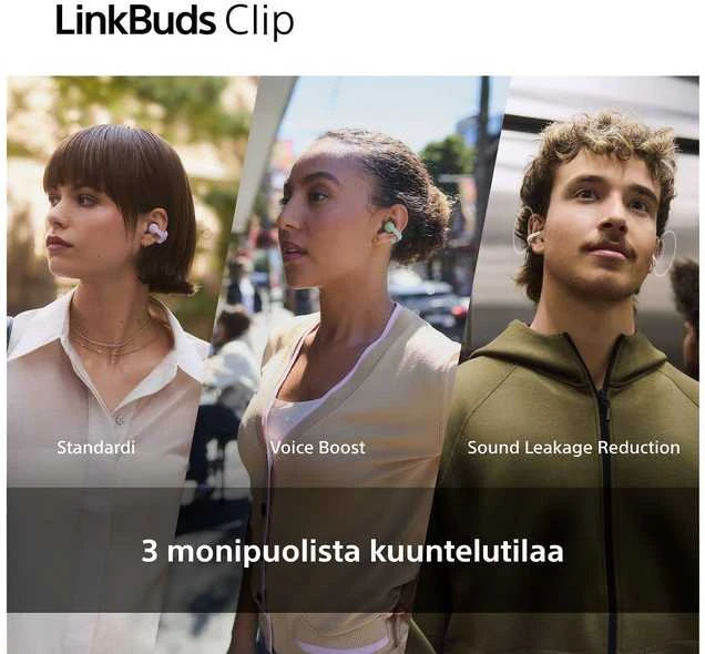 Atviros ausinės Sony Linkbuds Clip, Juodos