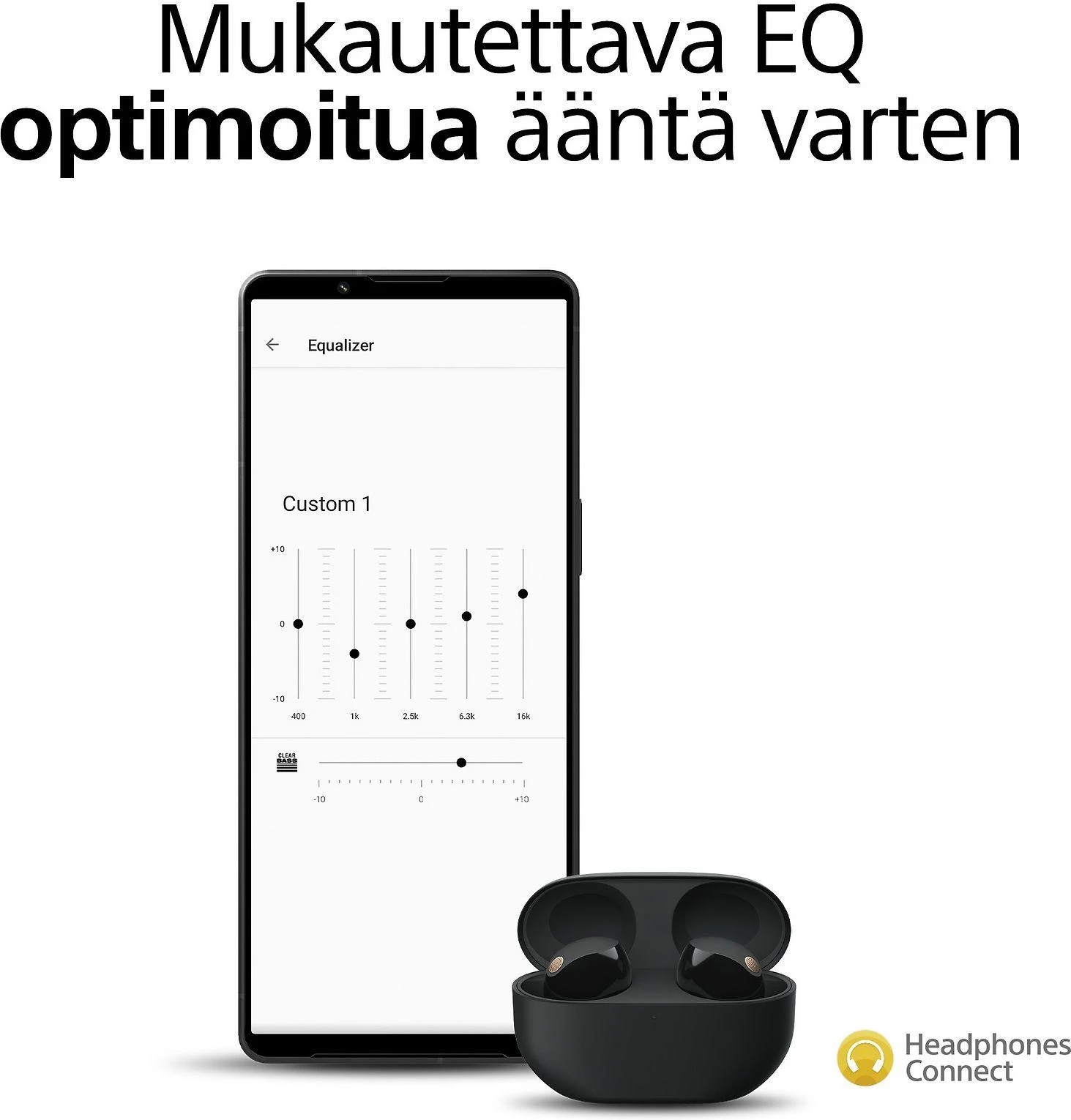 Sony WF-1000XM5 Earbuds Belaidės ausinės, ANC, belaidis įkrovimas, Juodos spalvos